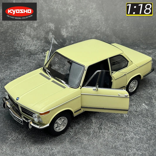 KYOSHO 1:18 BMW 2002 tii car model classic car collection display gift pieces Static ornament Diecast model